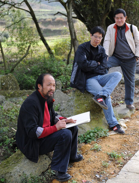 把开化的美丽浓缩到笔墨里中国美院开化美协到杨林镇川南村采风